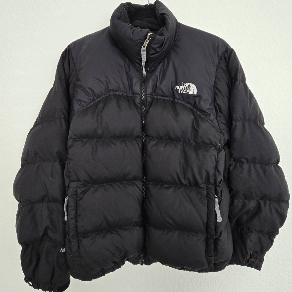 THE NORTH FACE Goose Down Insulated Black Puffer Jacket | Women Small PtP 19"